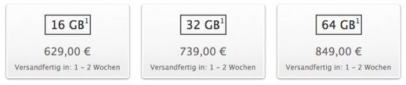 iPhone 4s Lieferzeit