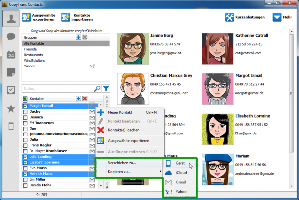 Gmail Kontakte auf iPhone kopieren
