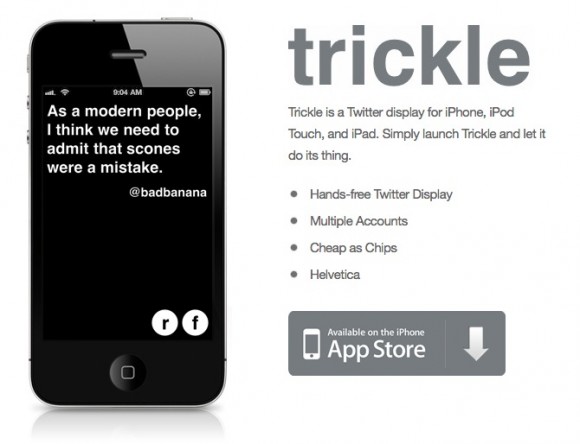 trickle twiter iphone