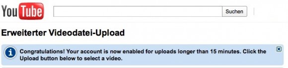 youtube vidoes länger als 15 minuten